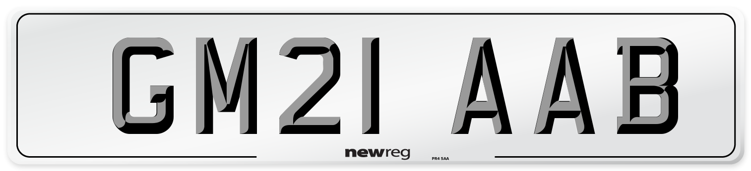 GM21 AAB Number Plate from New Reg